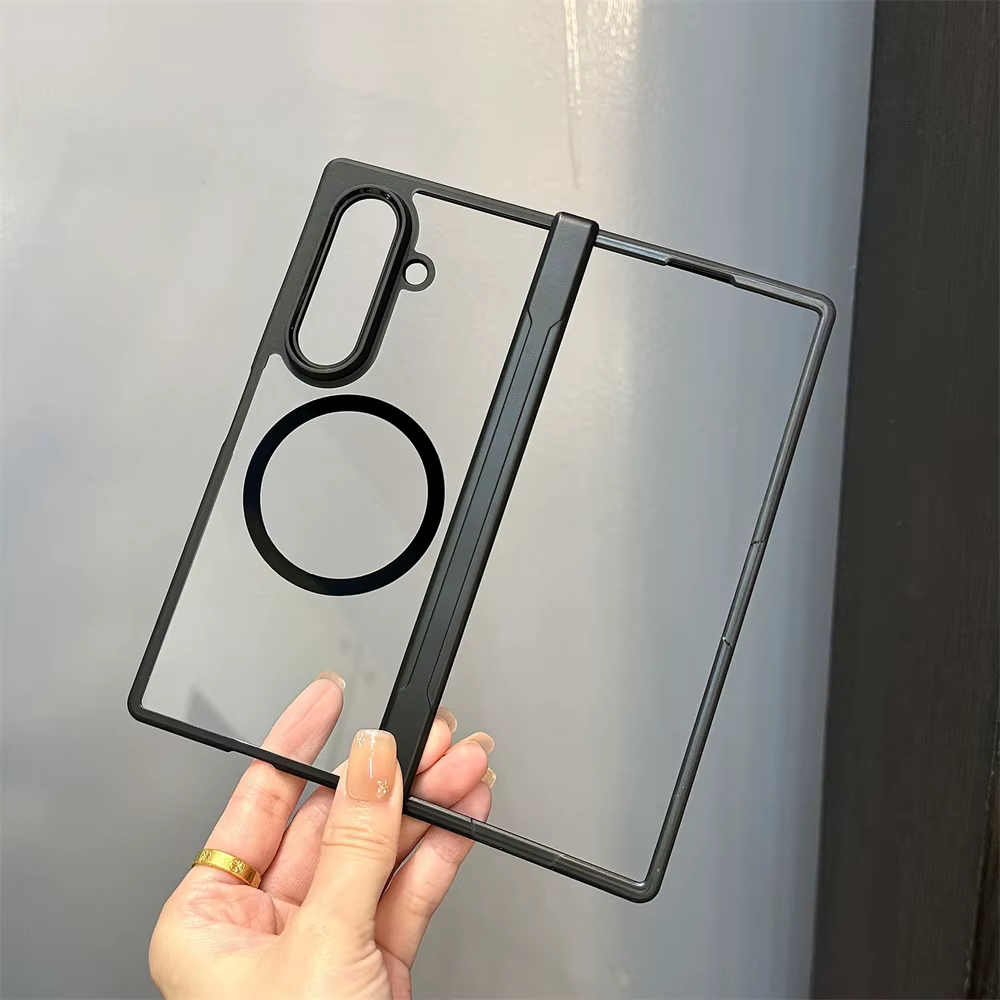 Fold7 housse pour Magsafe magnétique mat coque de téléphone pour Samsung Galaxy Z Fold 7 5G 2025 couverture de Protection de charnière transparente