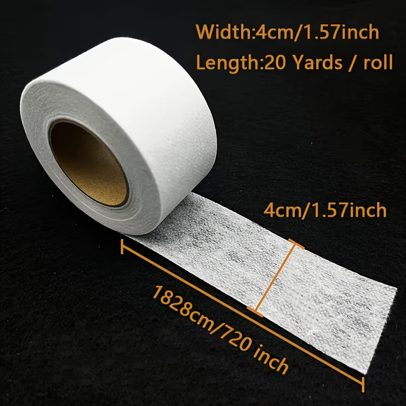 2 rouleaux de 40 yards de tissu non tissé thermocollant de poids moyen