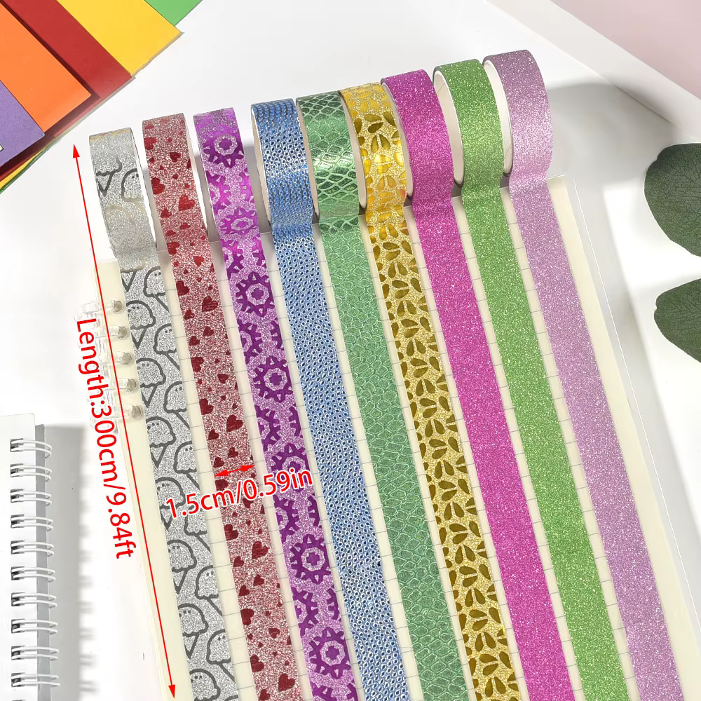 Autocollants à paillettes de couleur aléatoire