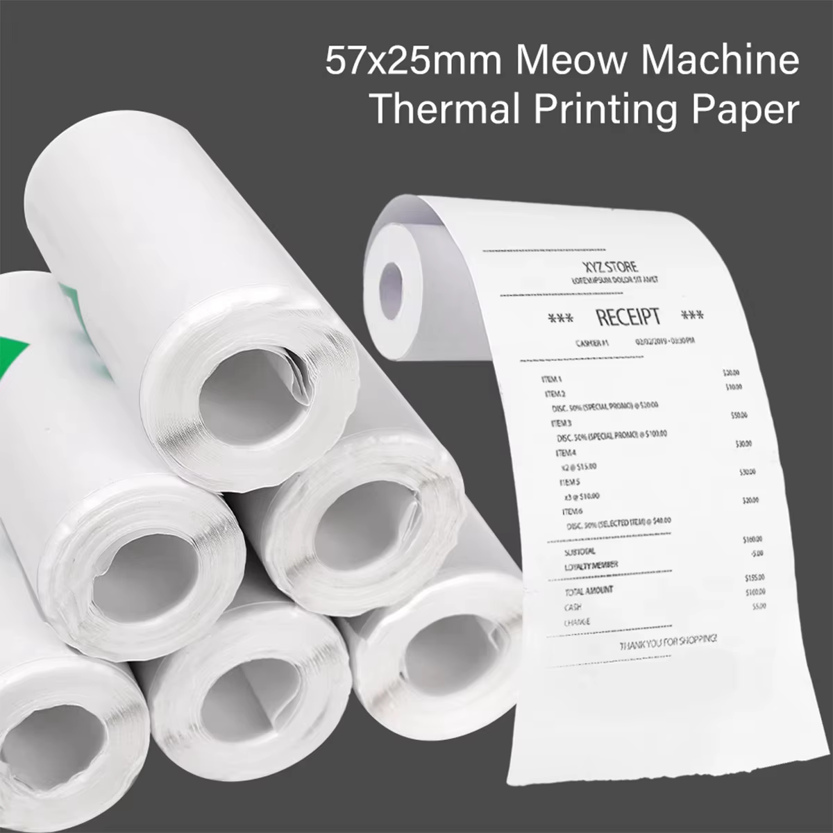 16 rouleaux de papier d'imprimante thermique 57x25mm papiers thermiques auto-adhésifs imprimantes d'étiquettes couleur HD pour Mini imprimante Portable sans encre