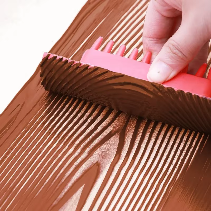 Nouveau pinceau à peinture grain de bois rouleau de caoutchouc brosse outils