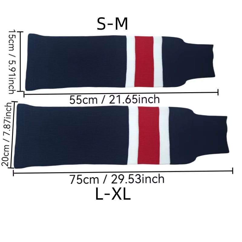 1 paire de chaussettes de hockey sur glace pour hommes et femmes, pour sports de plein air, entraînement professionnel, protection des jambes, chaussettes de protection pour les jambes, Ice HockeyKn