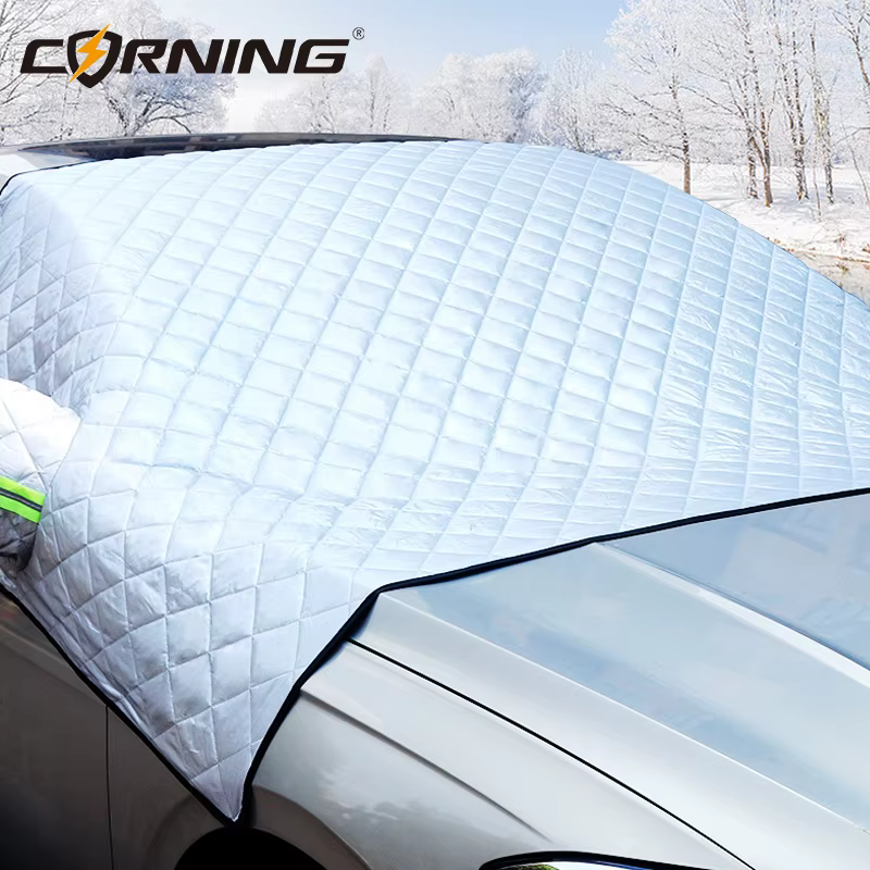 Housse de pare-brise de voiture, pare-soleil avant, demi-housse, protection extérieure contre la neige pour véhicules, protection solaire pour berlines et SUV