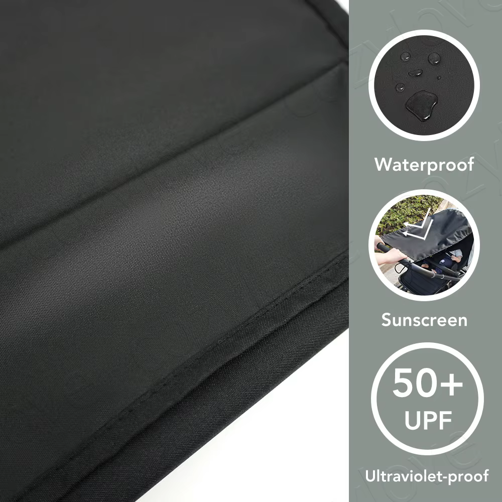Pare-soleil universel pour poussette bébé |   Auvent de protection UV UPF 50+, coupe-vent et imperméable, s'adapte à la plupart des poussettes
