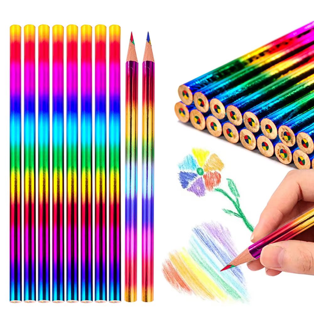 Pinceaux de peinture arc-en-ciel quatre couleurs