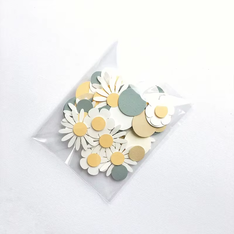 1 sac doux rond marguerite fleur papier confettis mariage fleur Table disperser bébé douche fête d'anniversaire boîte-cadeau décorations approvisionnement