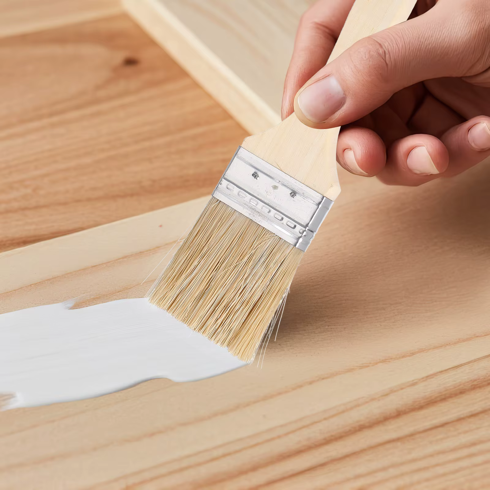 Pinceaux à peinture pour mur, 10 pièces, jointure pour maçonnerie, soie mélangée épaisse, manche en bois de fibres fines, réutilisables et durables pour l'huile et l'aquarelle