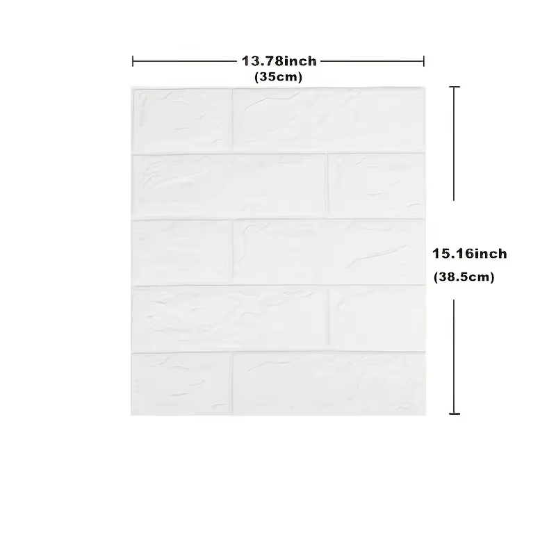 Papier peint imitation brique rétro 3D DIY 38