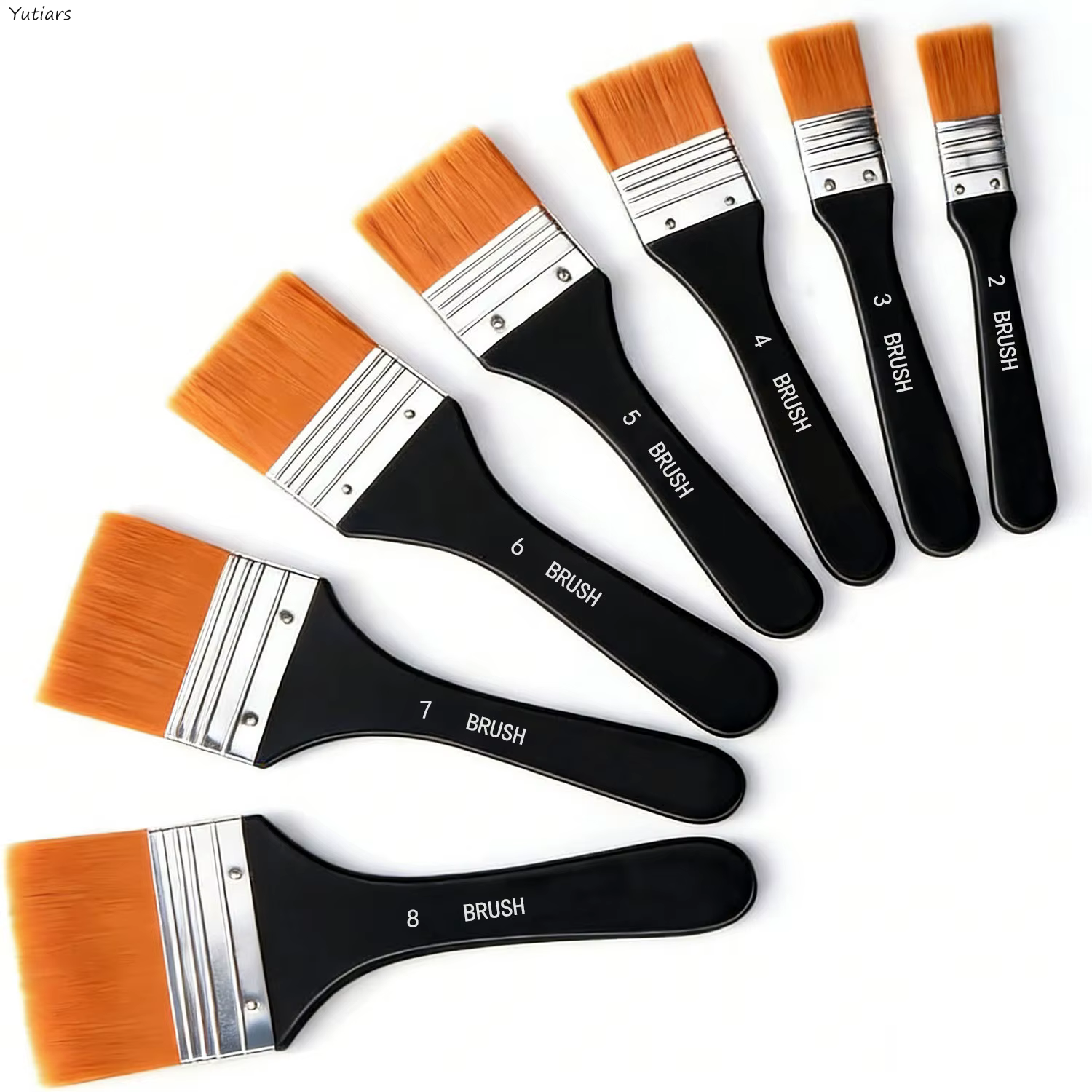 Ensemble de pinceaux de lavage plats pour artistes