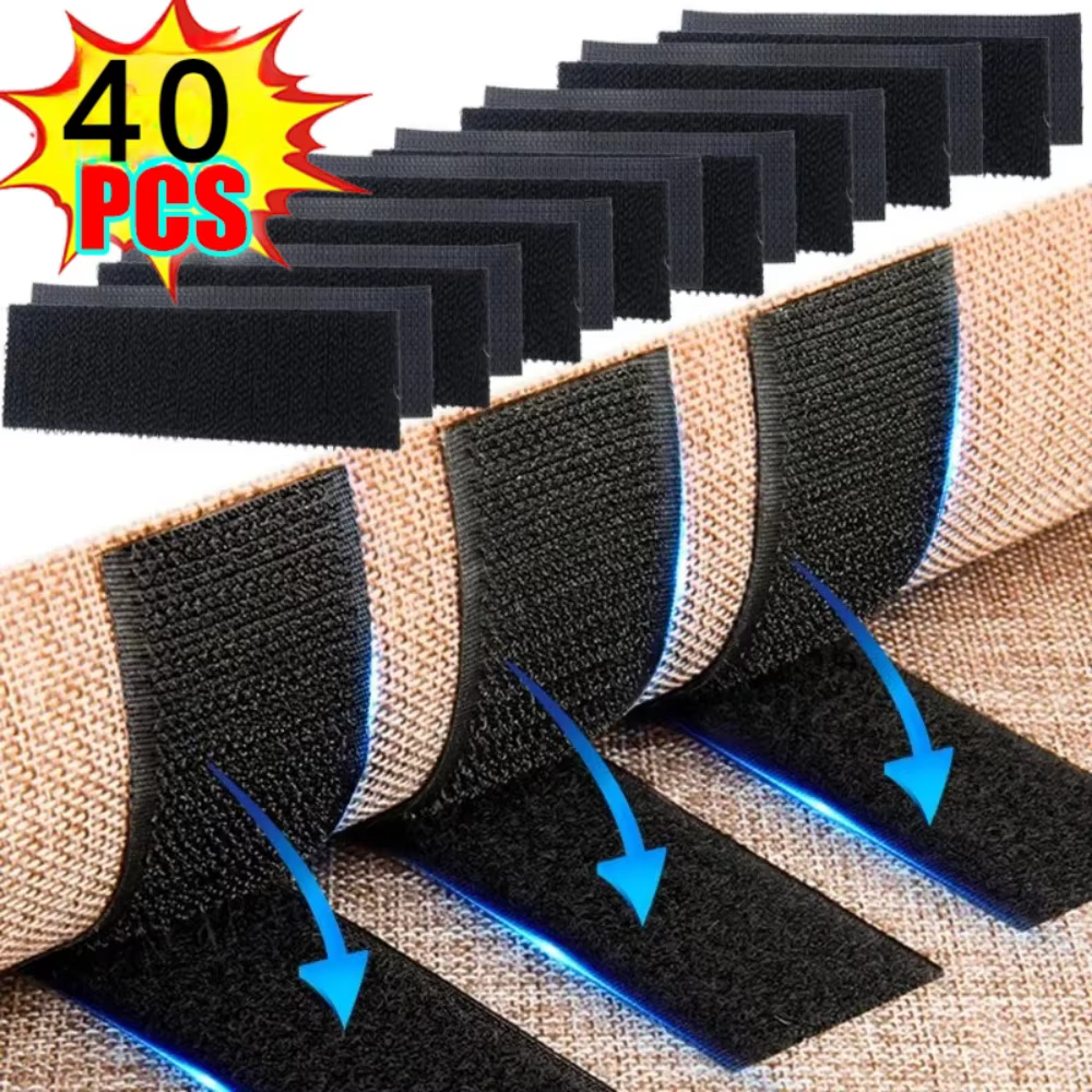 Bande antidérapante Velcros canapé bricolage auto-adhésif tapis fixation autocollants voiture attache accessoires