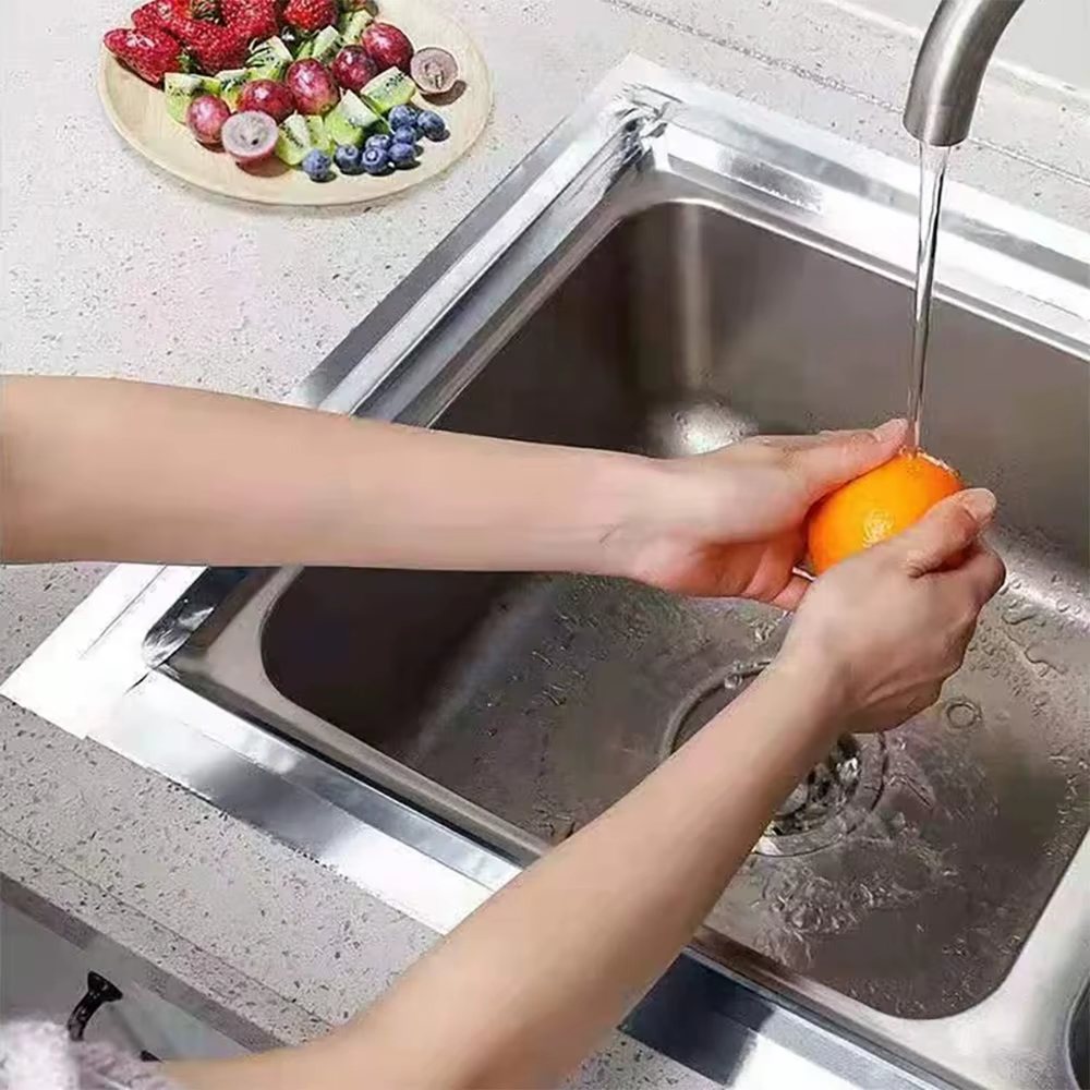 Papier d'aluminium ruban haute température table de cuisson auto-adhésif résistant à la graisse Anti-moisissure autocollants résistants à l'humidité pour comptoirs de cuisine