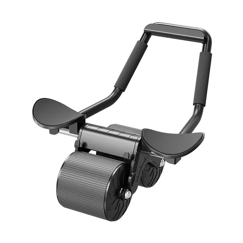 Exercice de roue abdominale entraîneur de muscles abdominaux Support de coude de rouleau Ab rebond automatique glissière de roue de rouleau abdominal