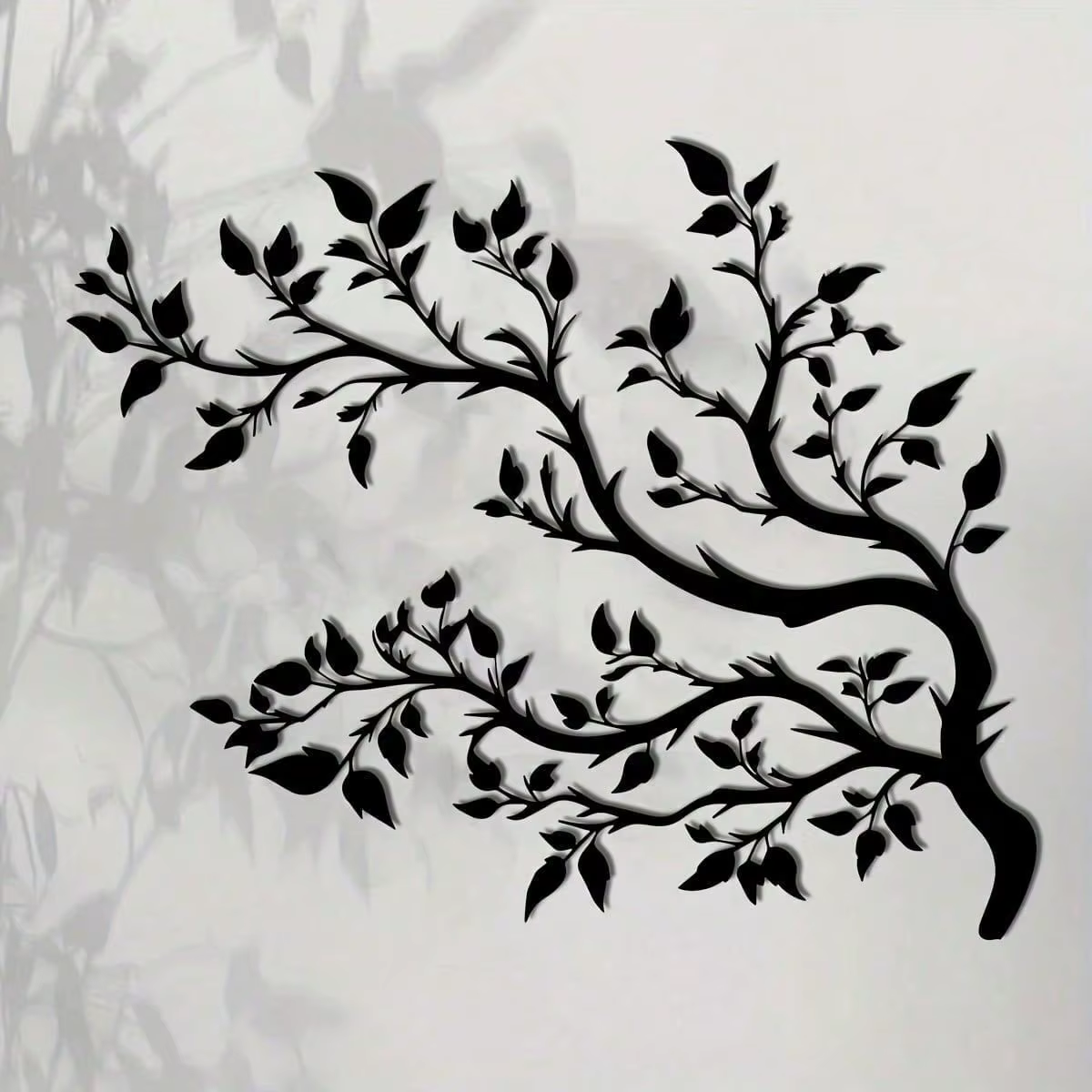Décoration murale en métal en forme d'arbre