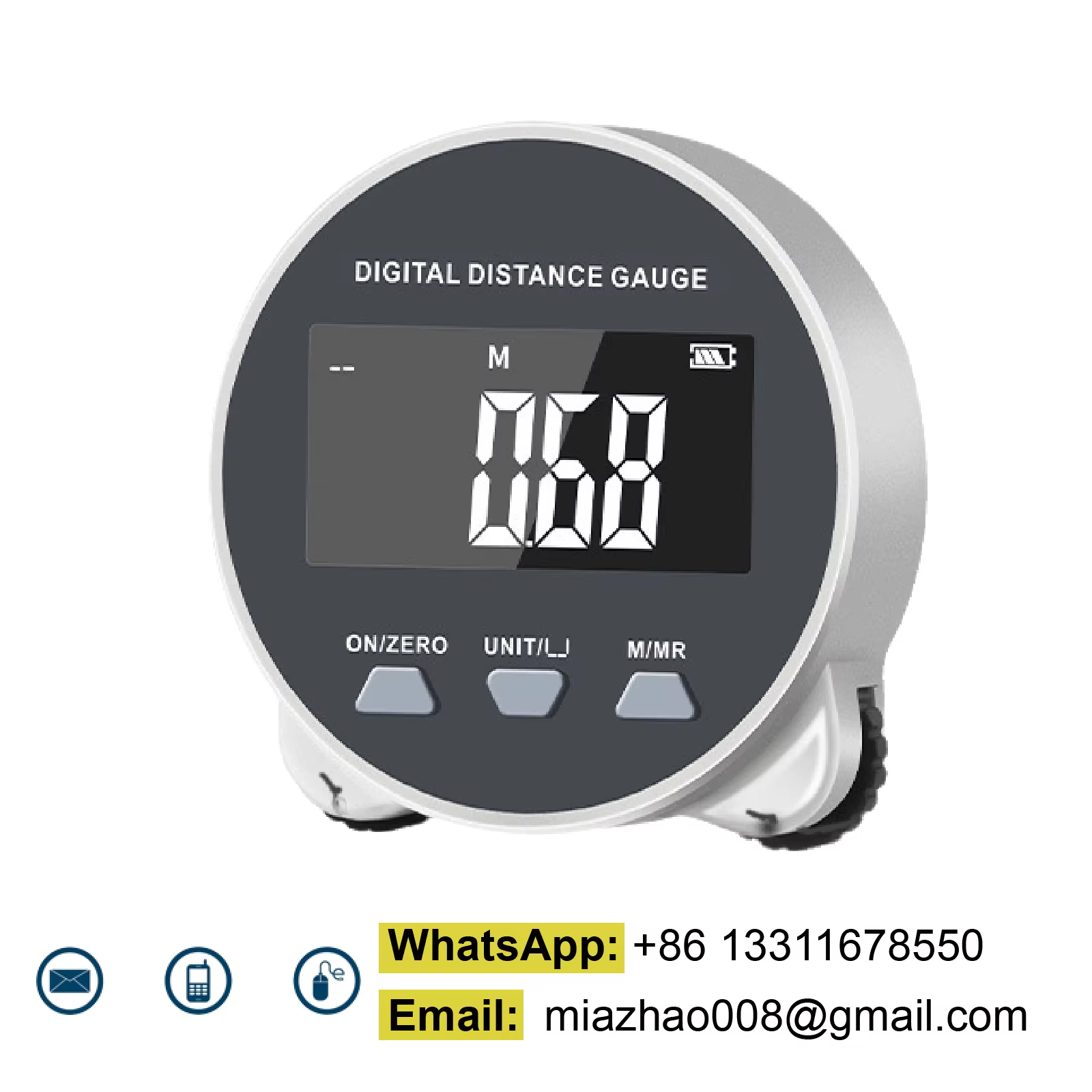 Télémètre Digital à Roue pour Surfaces Courbes Portatif Haute Précision 0–199999 m Mesure de Diamètre et d’Arcs Écran LCD