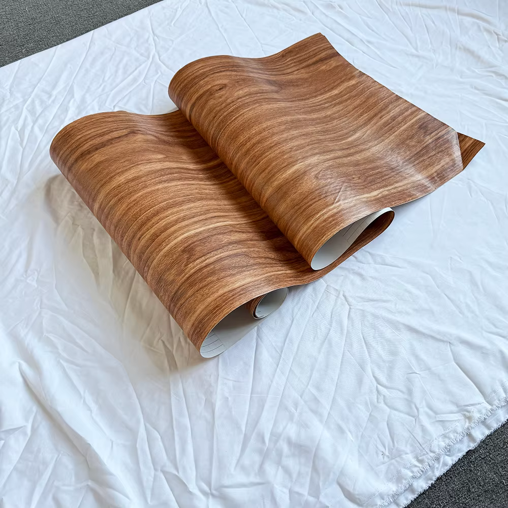 Papier peint en bois de noyer – PVC imperméable auto-adhésif amovible pour murs
