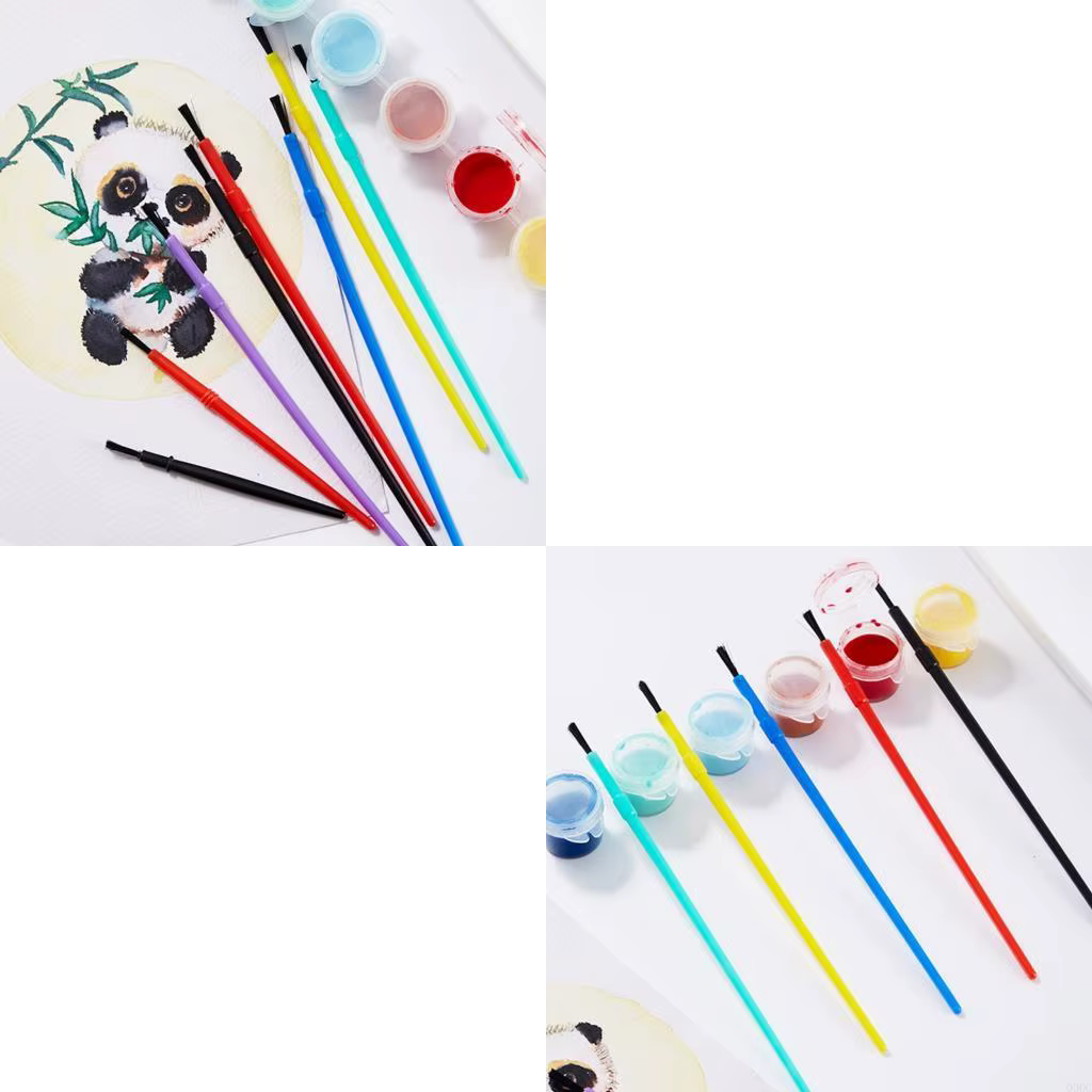 50 pcs petits pinceaux brosses cheveux en nylon Brosse d'artiste