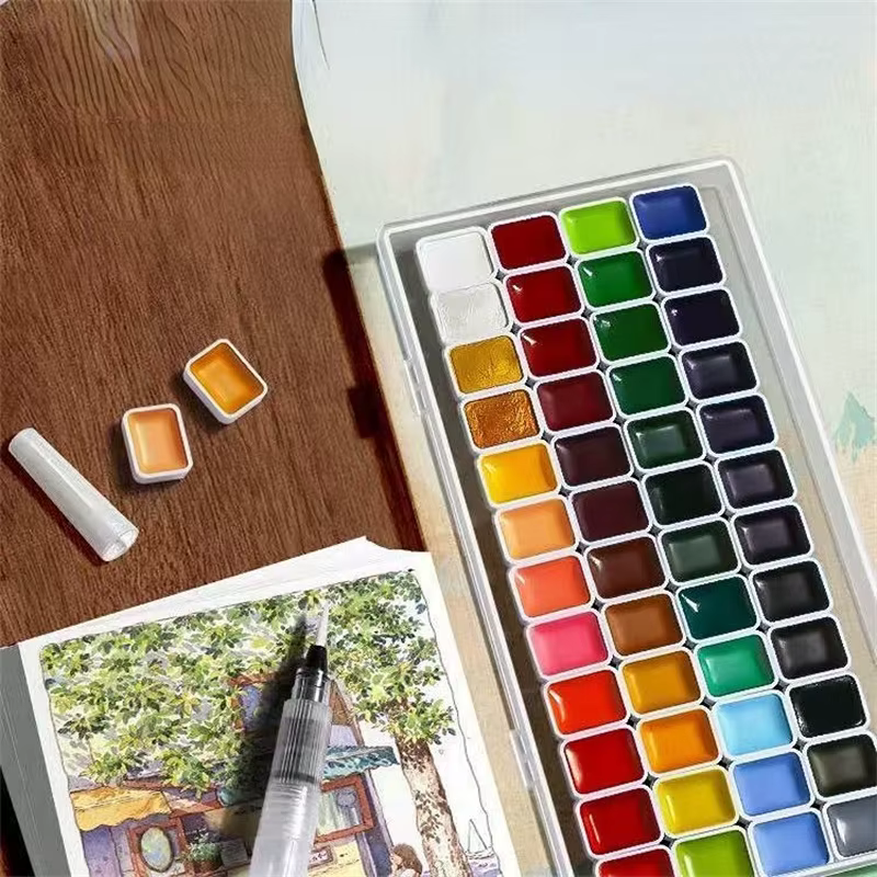 Couleurs granulantes d'aquarelle pour artistes
