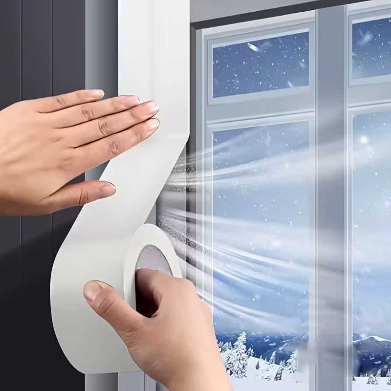 2 rouleaux de ruban adhésif Invisible d'étanchéité coupe-vent d'hiver de 500Cm