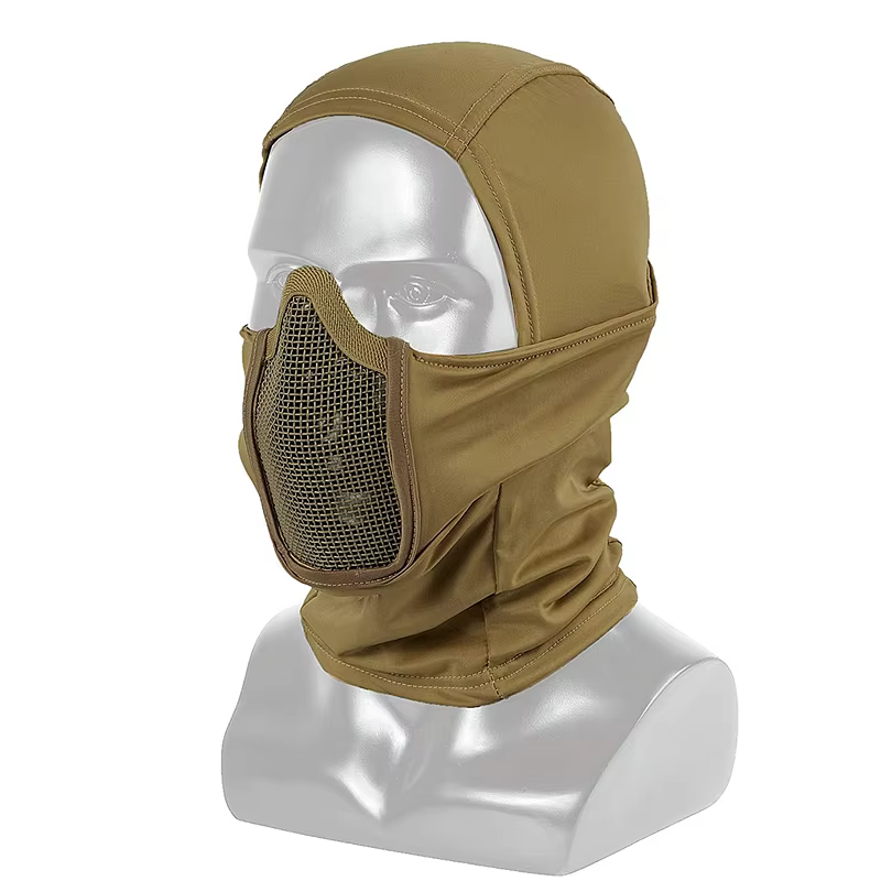 Ensemble d'équipement de Protection Airsoft, masque en maille demi-visage avec Protection des oreilles pour enfants et adultes, tir de Paintball, jeux de survie CS, Cosplay