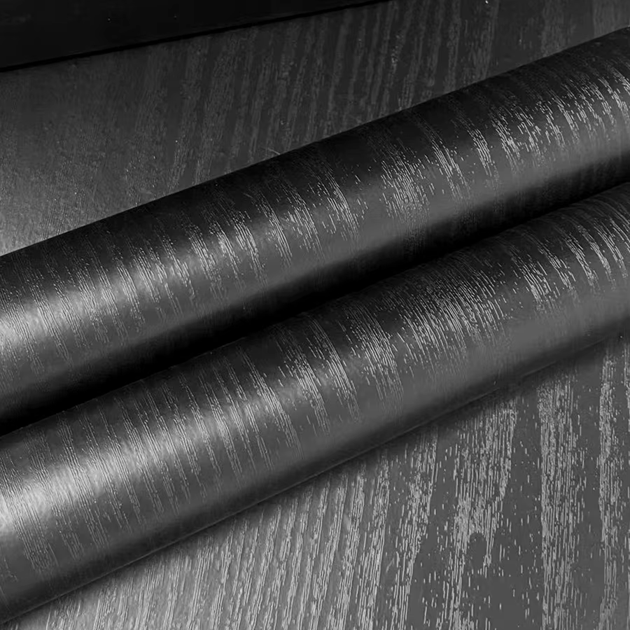 Papier peint auto-adhésif en Grain de bois noir