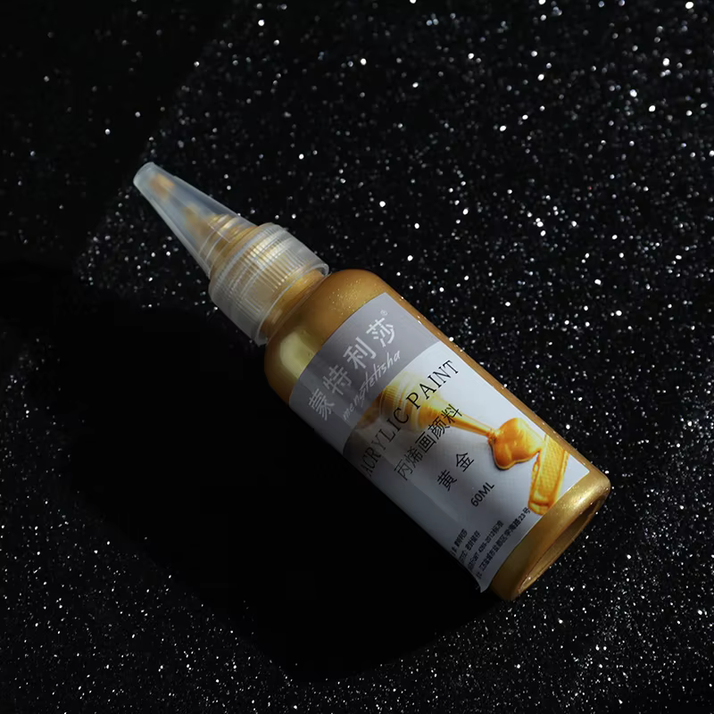 Peinture acrylique métallisée dorée imperméable