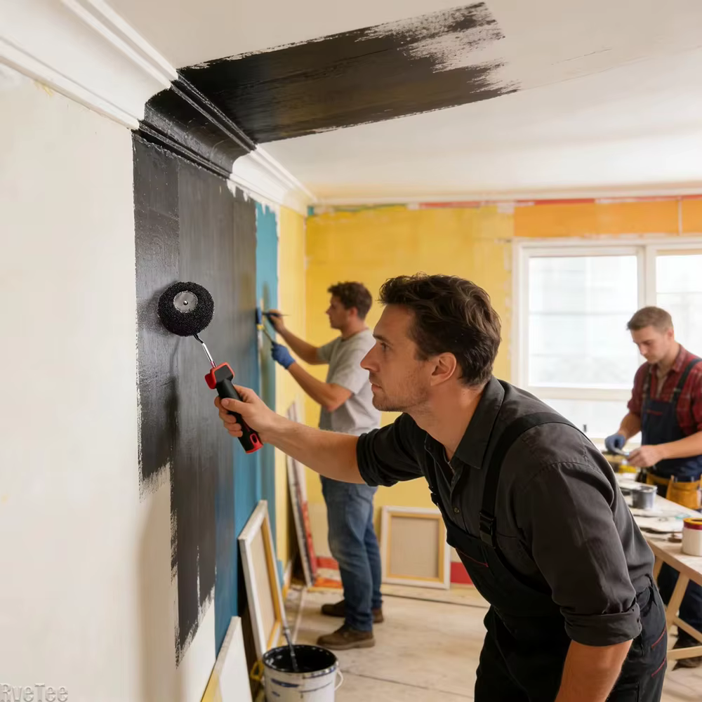 Rouleau de peinture en forme de citrouille pour coins et bordures