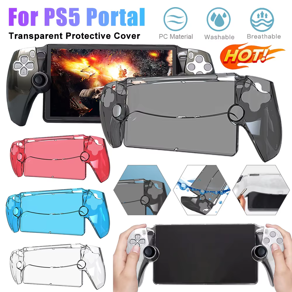 Peau de protection en silicone pour PS5 Portal, étui souple, housse anti-rayures, housse de manette de jeu coordonnante, étui de poignée pour console de jeu PS