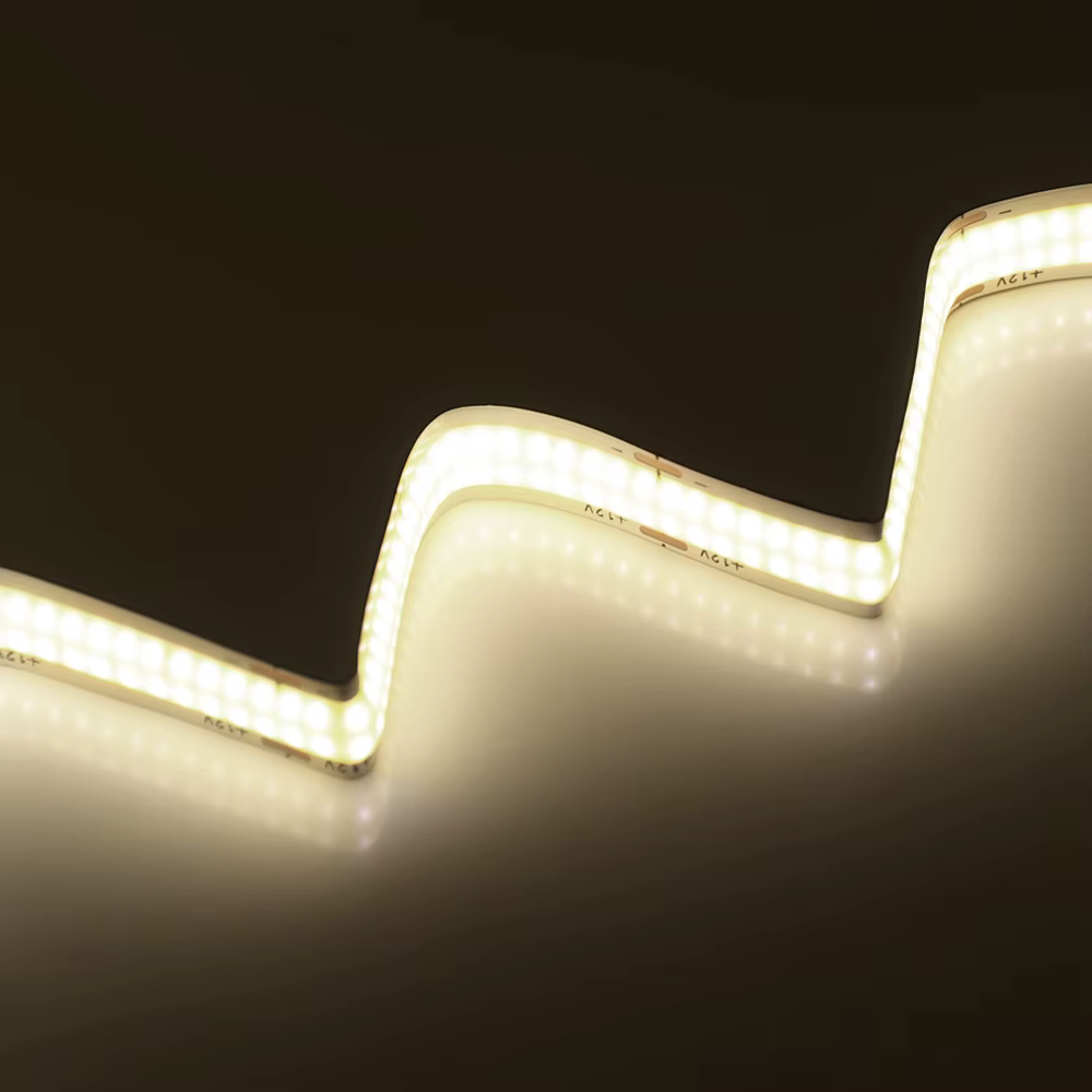 Bande lumineuse flexible à LED COB, 12V, 24V, 600 gible/m, haute luminosité, FOB, double nucléoRA90, 3000K, 4000K, 6000K, intensité variable