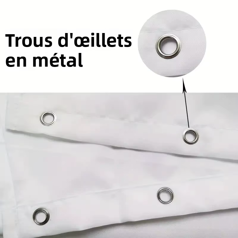 Rideau de douche imperméable en Polyester avec 12 crochets en plastique