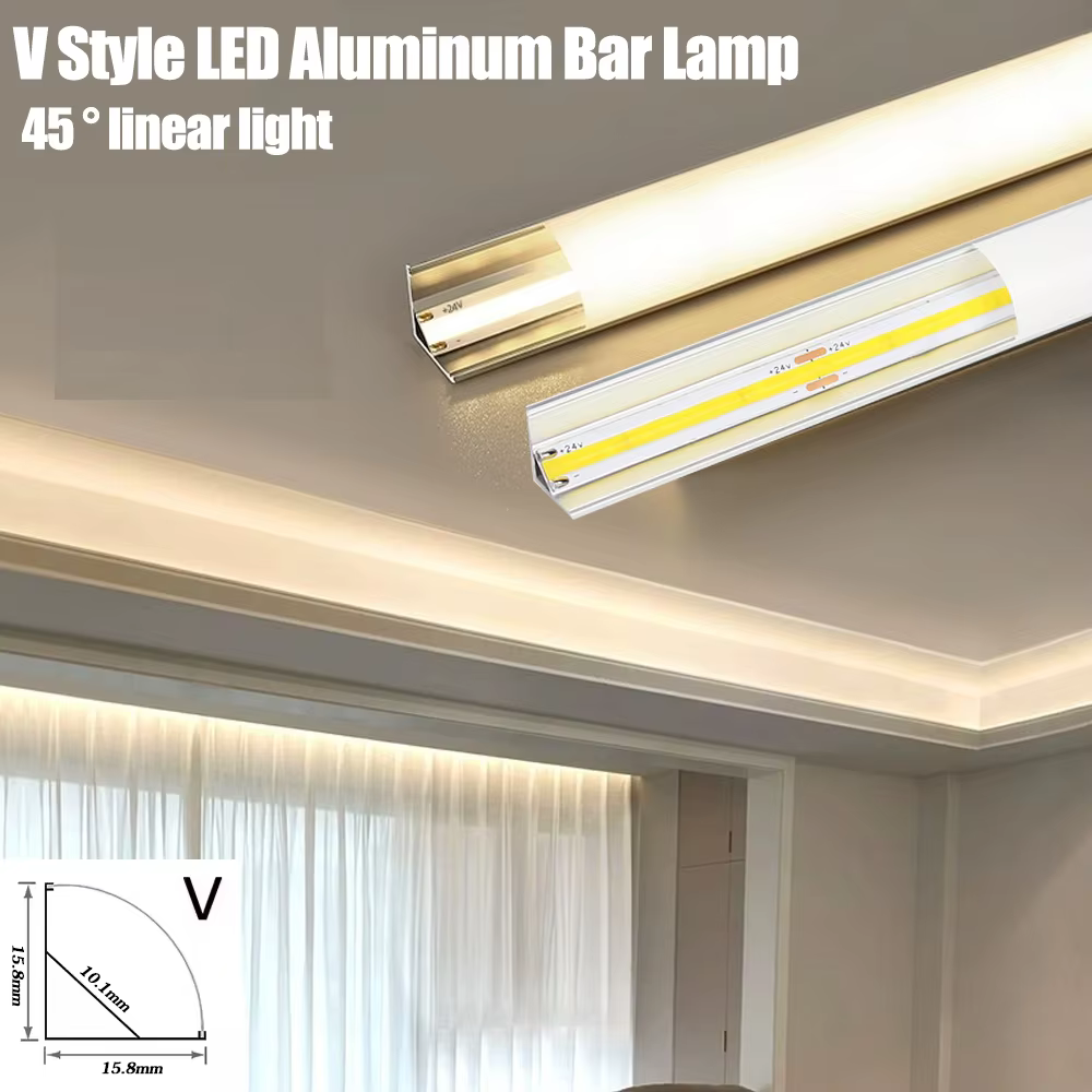 Profilé LED en aluminium en forme de V pour coins