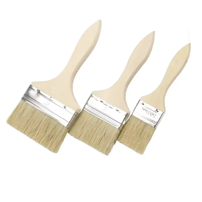 Pinceaux à peinture avec manche en bois