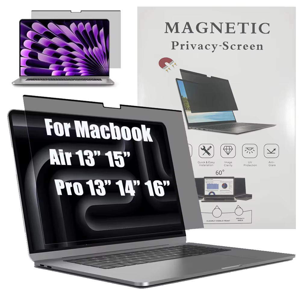 Protection d'écran de confidentialité pour Macbook Air 13,6 pouces M5M4 et Macbook Pro 14 M5 Chip 2026 – Accessoire pour ordinateur portable