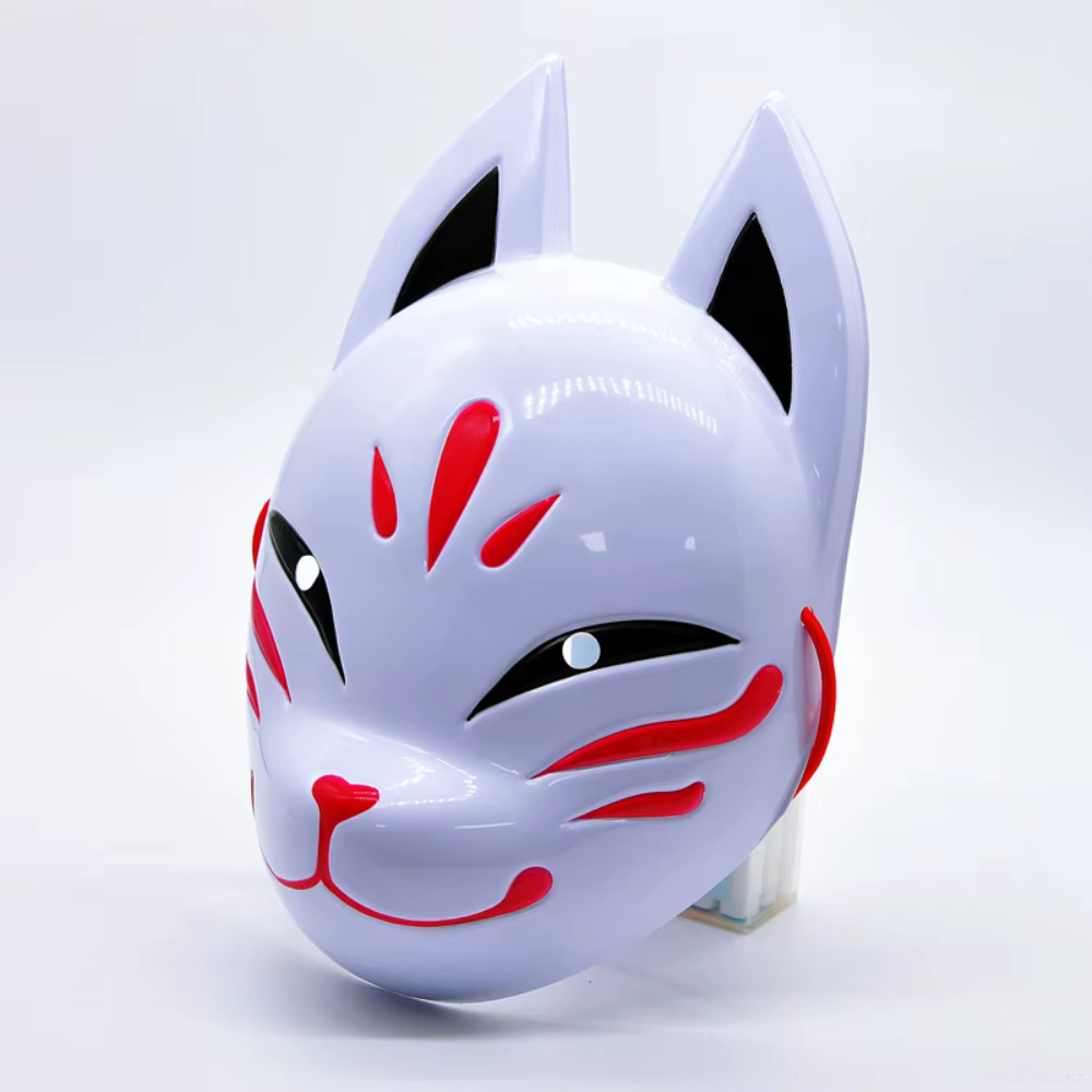 Masque facial de renard léger, couverture faciale d'animal de Cosplay, accessoire pour cheveux, Costume de mascarade, couverture faciale pour accessoires de fête d'halloween