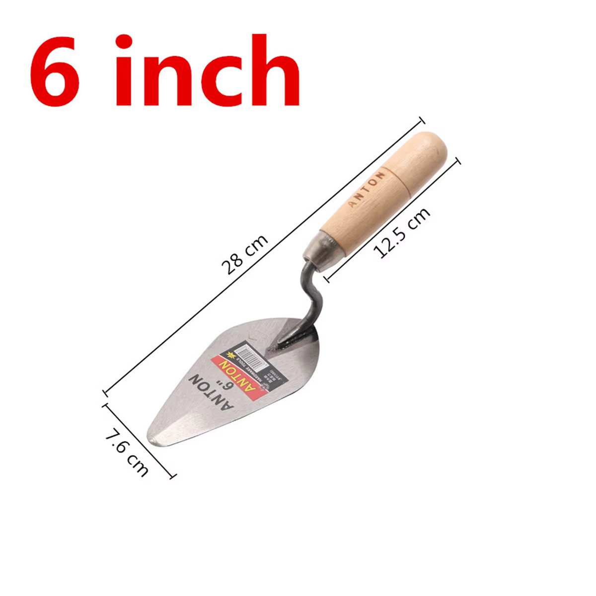Truelle de plâtrage en acier au carbone 6 pouces 7