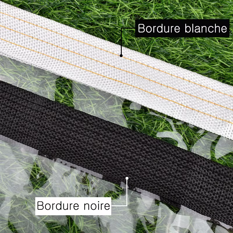 TarLII-Bâche d'isolation transparente anti-pluie avec fermeture éclair