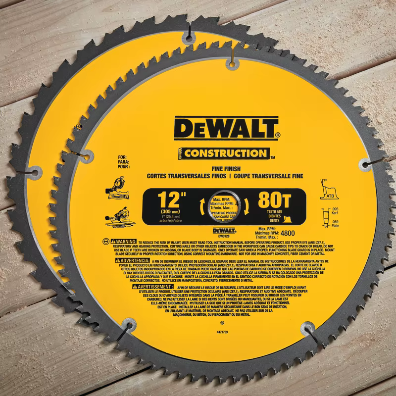 DEWALT – série de lames de scie à bois en alliage dur 216/254/305MM 40T/60T/80T DT1953 DT90250 DW3126 DW3128, accessoires d'outils