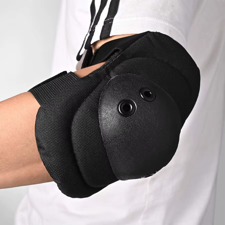 Ensemble de quatre protections pour genoux et coudes, protections pour genoux et coudes pour airsoft, combat, paintball, patinage, sports de plein air, équipement de sécurité