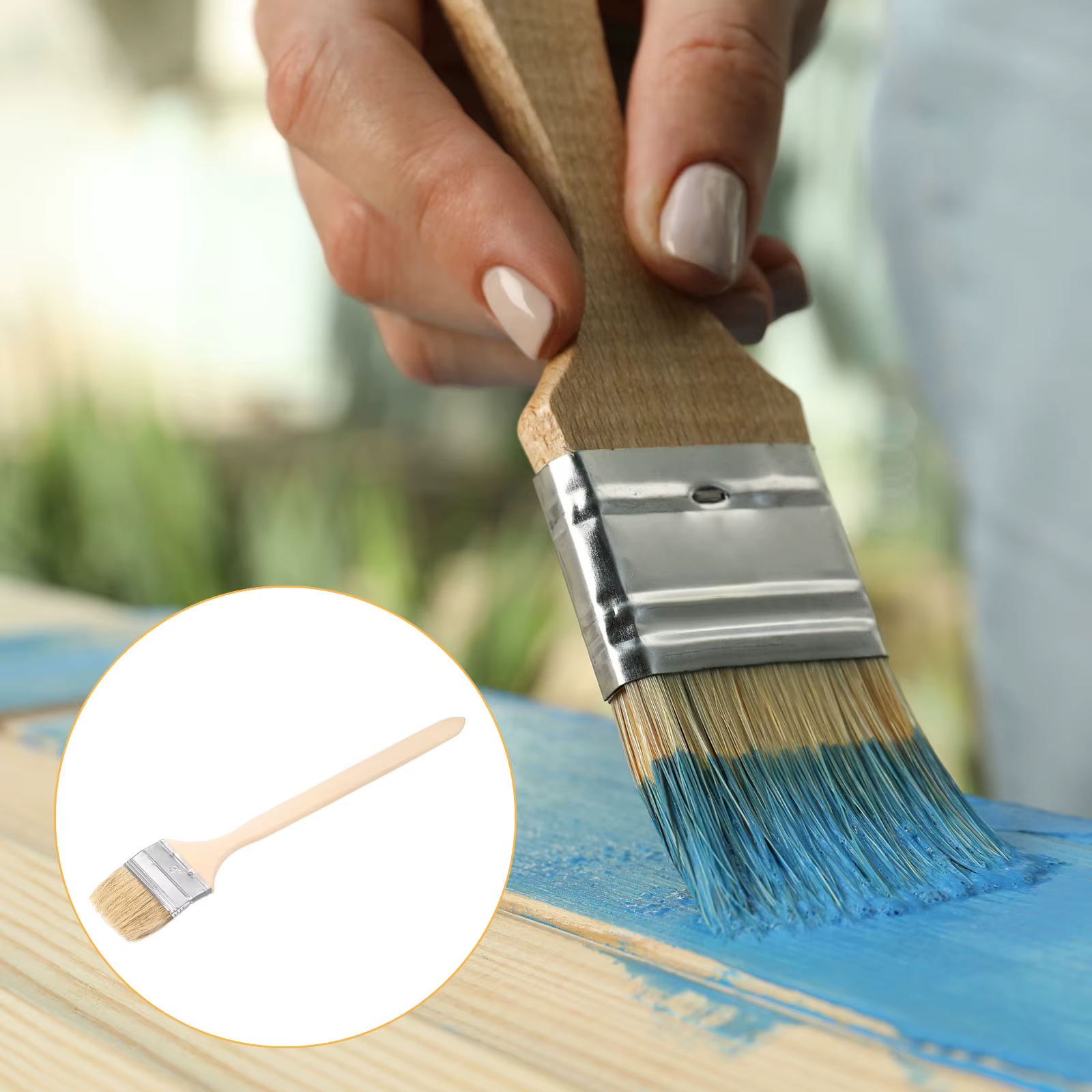 Lot de 2 pinceaux courbés pour peinture murale