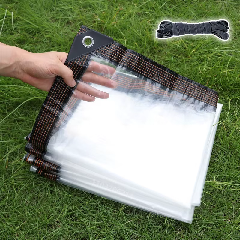 Bâche transparente en tissu d'ombrage imperméable à la pluie