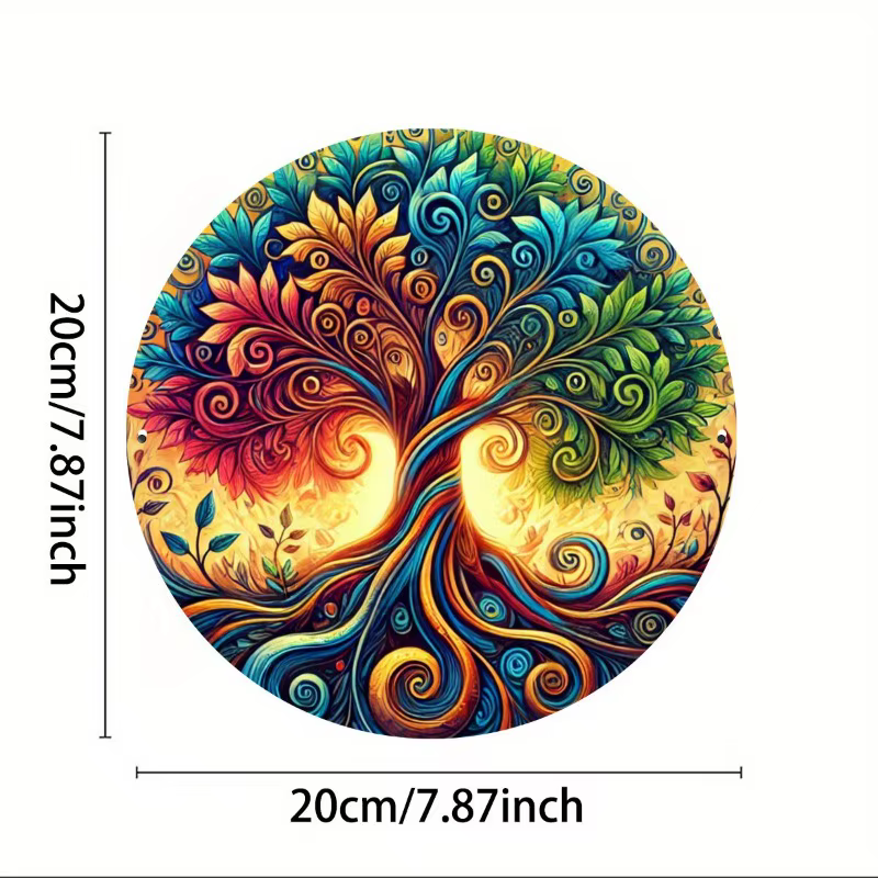 Arbre de vie Mandala Art mural en fer – Parfait pour la décoration intérieure