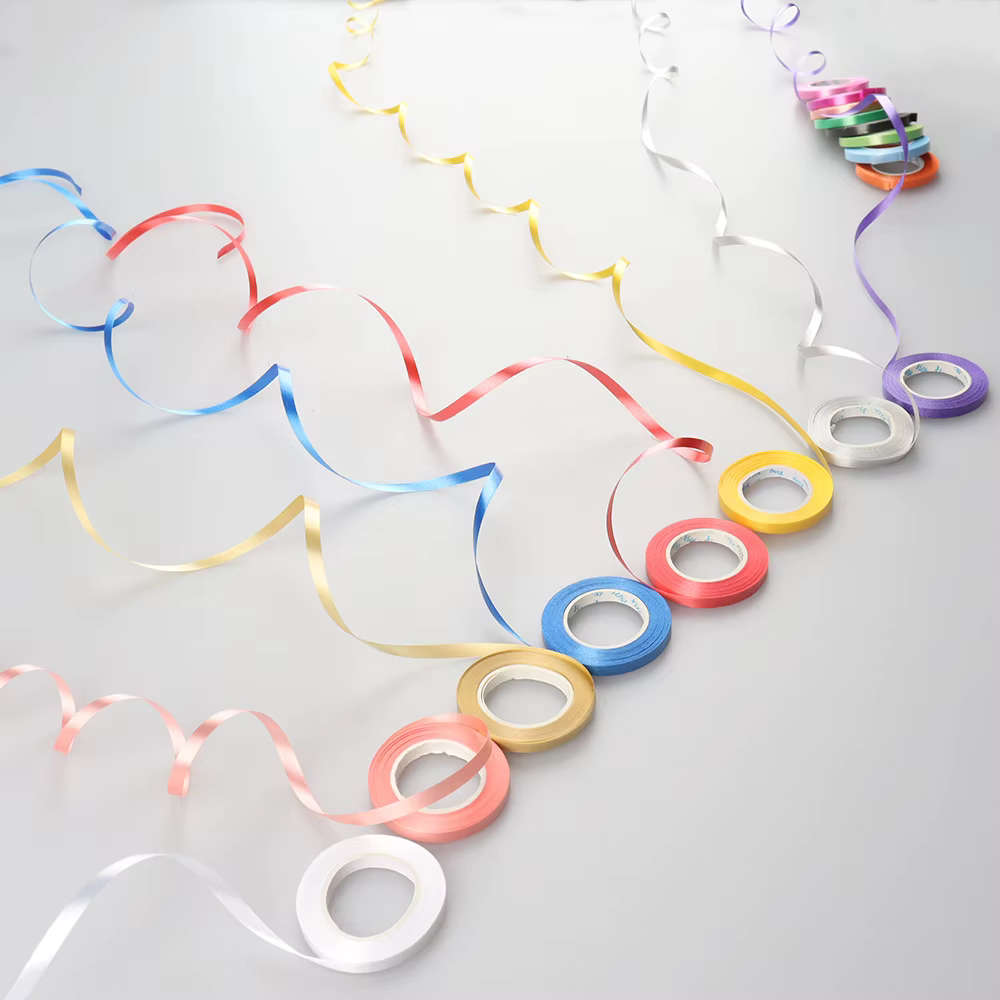 Ruban pour ballons 10M/rouleaux, multicolore, accessoires pour anniversaires, mariages, artisanat, corde à nouer pour ballons, chaîne en satin, bricolage, cadeaux de fête, décoration