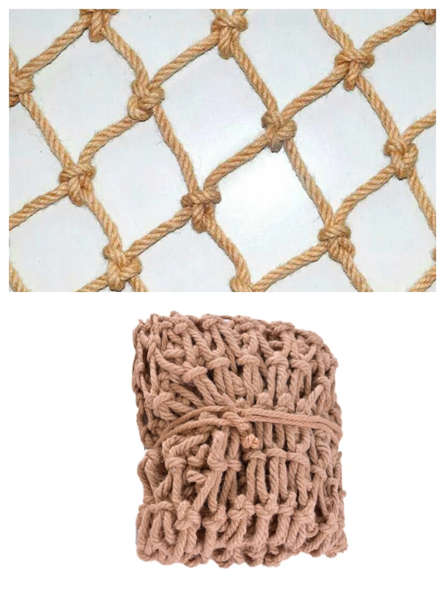 Filet d'escalade de sécurité pour enfants, corde de Jute faite à la main, maille de protection pour esgrima, décoration de la maison, filet de Support pour plantes de plafond
