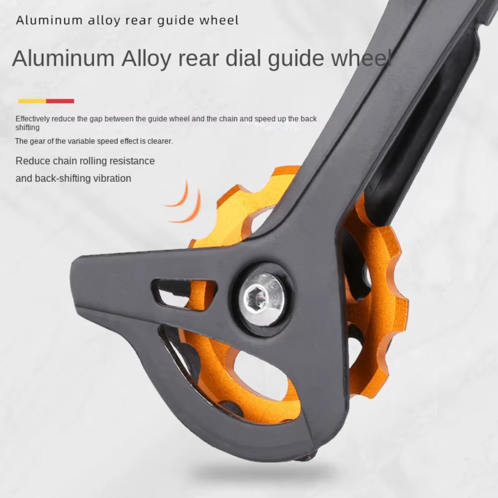 Rouleau de Jockey de vélo Portable en alliage d'aluminium, rouleau de guidage de poulie 11T, dérailleur arrière 5 couleurs, roue de vélo de route vtt Jockey