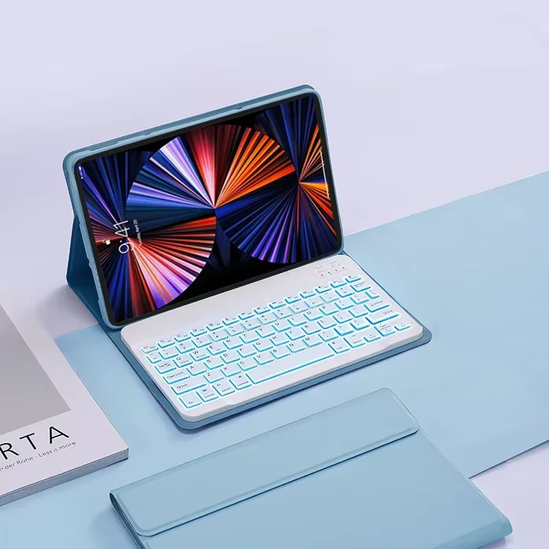 Étui de protection pour clavier de tablette, couverture de clavier rétroéclairée pour Microsoft Surface Pro 4 Pro 5 Pro 6 Pro 7/Pro 7 + 12.3 pouces Funda