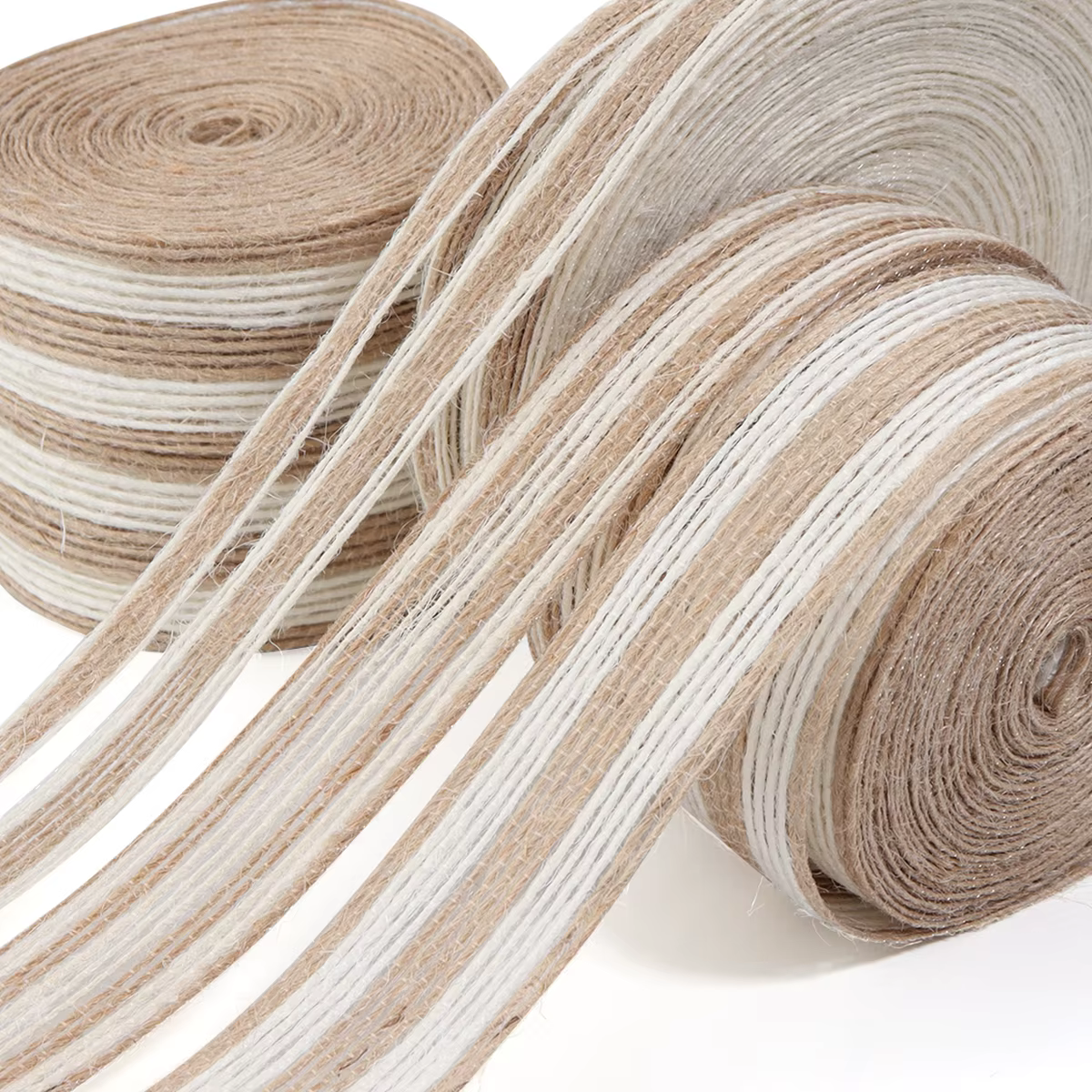 Rouleau de ruban en toile de Jute naturelle