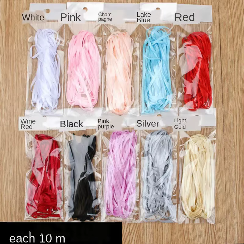Rubans en satin de soie blancs de 3 mm