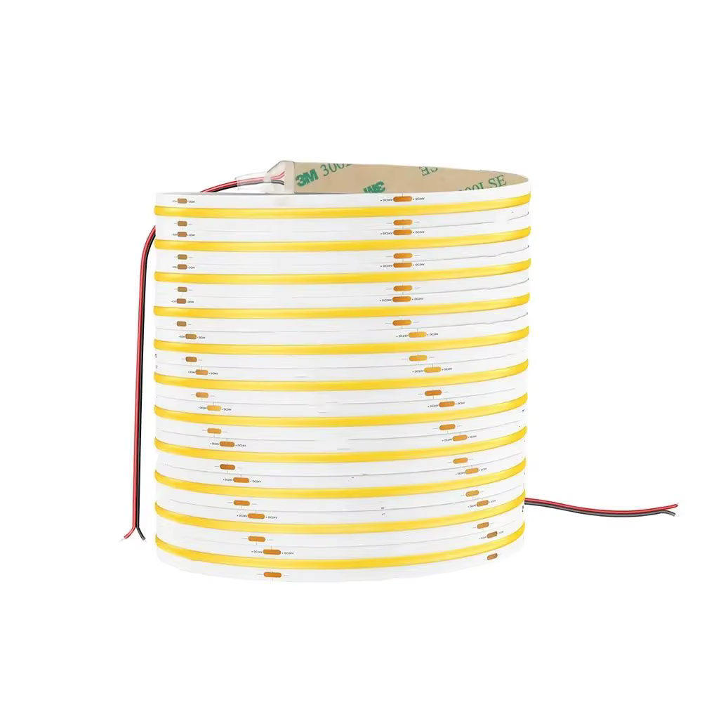 Bande lumineuse LED COB 12V 24V, rouge, bleu, vert, jaune, violet, rose, 320LED/puces/M, éclairage Flexible, haute densité, linéaire, FOB