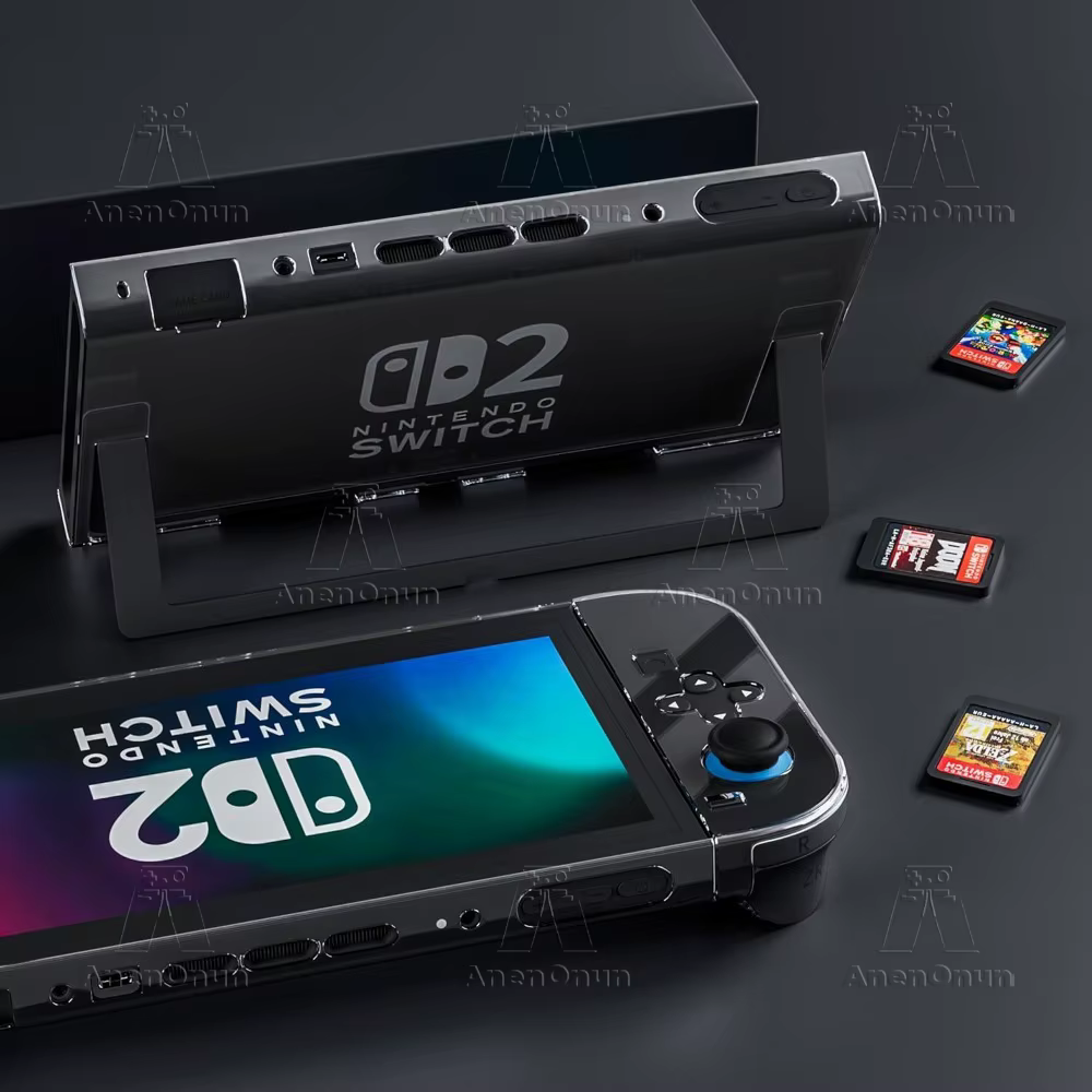 Switch 2 – étui de protection Transparent fendu, couverture complète, antichoc, anti-rayures, antidérapant, Premium, Durable, Ultra-clair, coque rigide pour PC