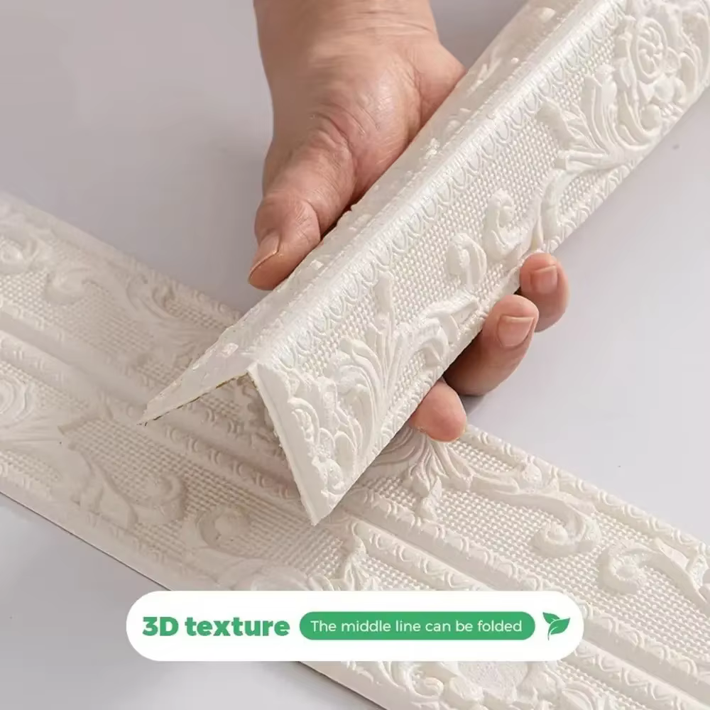 1 Rouleau de Bande Décorative de Plafond Auto-Adhésive Anti-Salissure