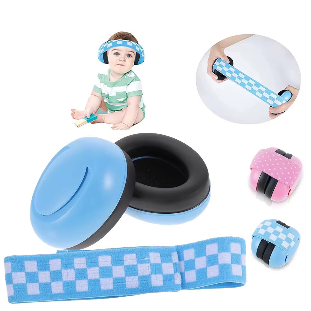 Cache-oreilles pour bébé, Protection confortable, protège-oreilles pour nourrissons, prévient les dommages auditifs et améliore le sommeil, bandeau élastique réglable